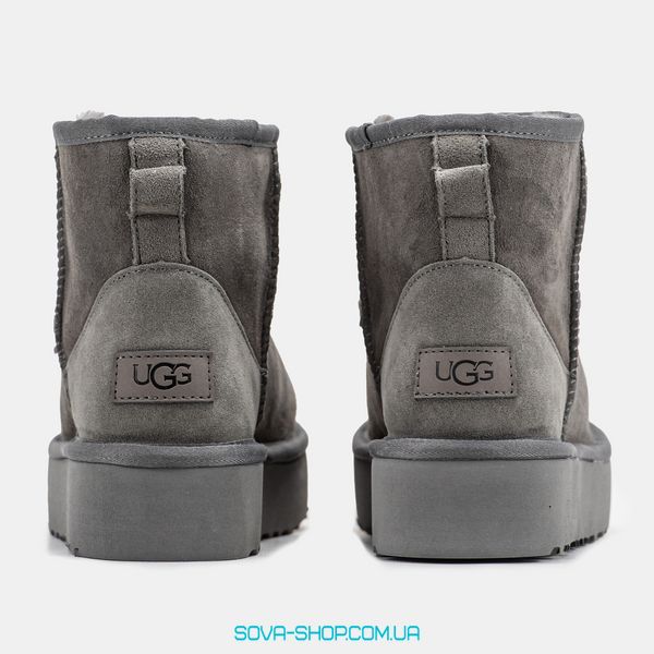 Женские зимние ботинки UGG Mini Platform Grey Premium фото