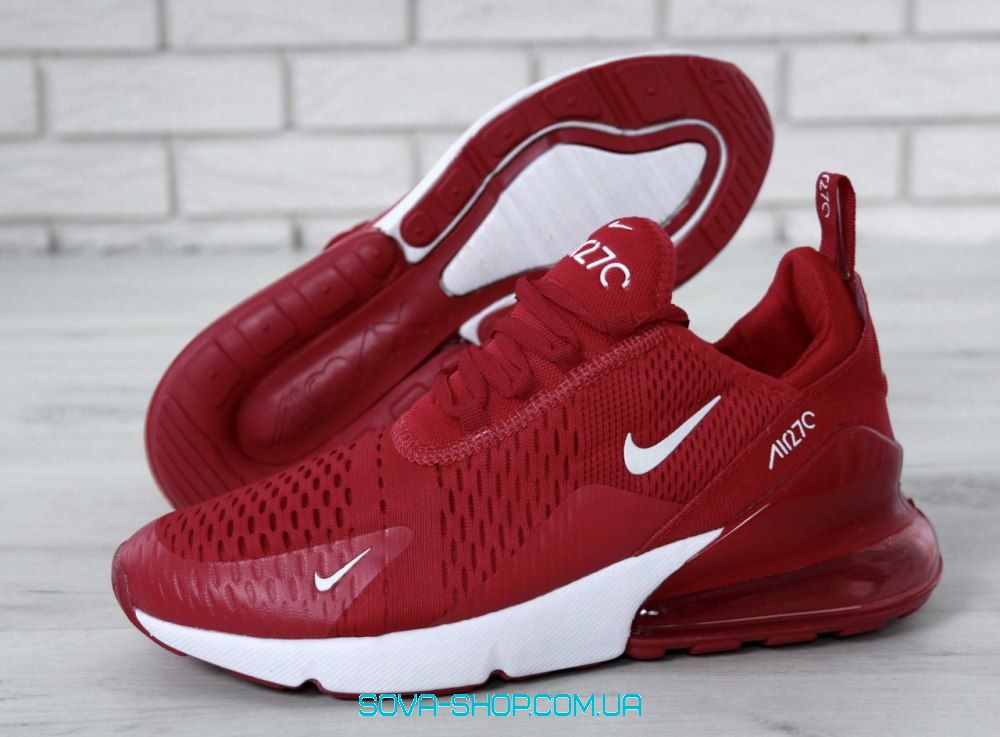 Nike airmax 270 white best sale and red