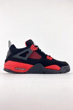 Чоловічі баскетбольні кросівки Nike Air Jordan 4 Retro Black Red фото