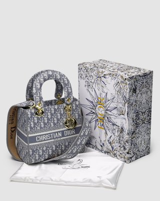 Женская сумка Christian Dior Medium Lady D-Lite Bag Grey Premium фото