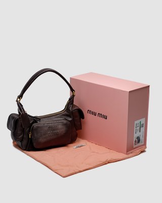 Жіноча сумка Miu Miu Nappa Leather Pocket Bag Premium фото