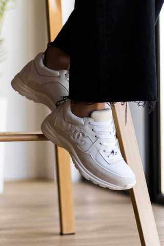 Chanel cheap white sneakers