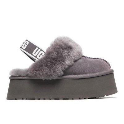 Жіночі зимові ботинки UGG Funkette Slipper Platform Grey Premium фото