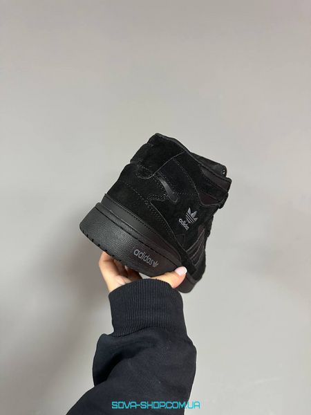 Чоловічі та жіночі кросівки Adidas Forum « BLACK SUEDE » Fur фото