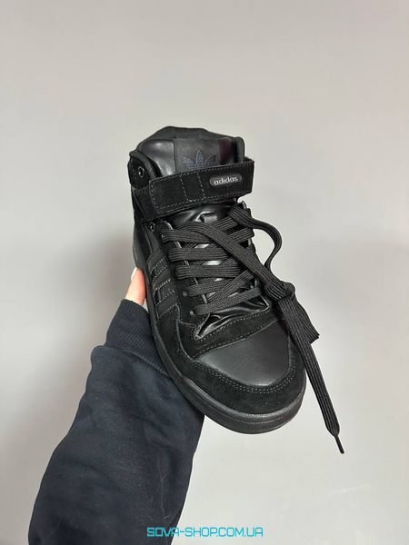 Чоловічі та жіночі кросівки Adidas Forum « BLACK SUEDE » Fur фото