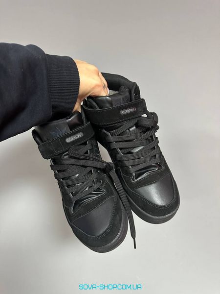 Чоловічі та жіночі кросівки Adidas Forum « BLACK SUEDE » Fur фото