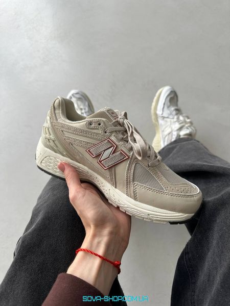 Унісекс кросівки New Balance 1906R Cream Brown Red фото