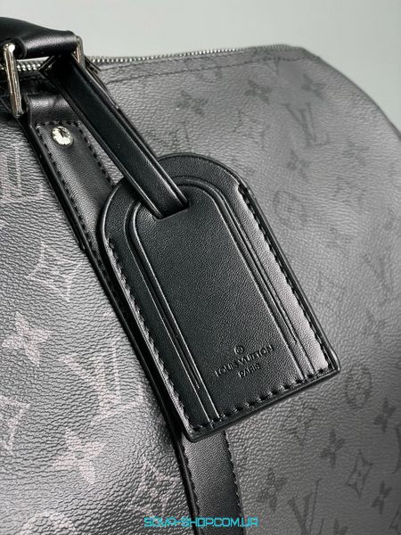 Унісекс сумка Louis Vuitton Keepall Bandouliere Reverse Monogram Eclipse Canvas 50 Black Premium фото