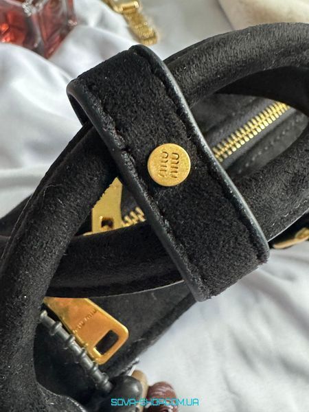 Жіноча сумка Miu Miu Arcadie Suede Bag Full Black Premium фото
