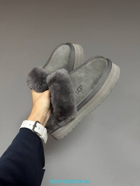 Женские зимние ботинки UGG DISQUETTE PLATFORM CHARCOAL PREMIUM фото