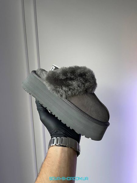 Жіночі зимові ботинки UGG Funkette Slipper Platform Grey Premium фото