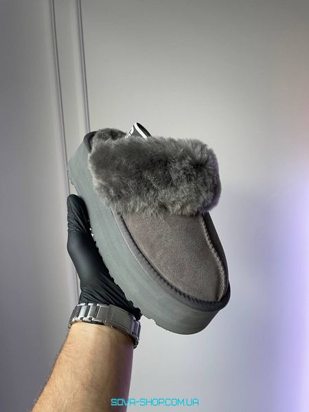 Жіночі зимові ботинки UGG Funkette Slipper Platform Grey Premium фото