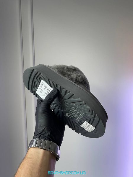 Женские зимние ботинки UGG Funkette Slipper Platform Grey Premium фото