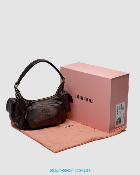 Жіноча сумка Miu Miu Nappa Leather Pocket Bag Premium фото