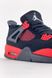 Чоловічі баскетбольні кросівки Nike Air Jordan 4 Retro Black Red re-5534 фото 4