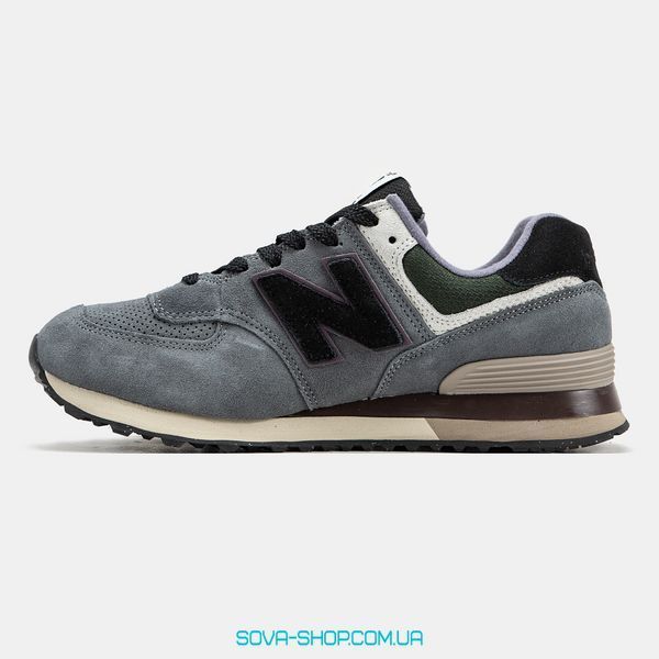 Чоловічі кросівки New Balance 574 Cordura Grey Black Green фото