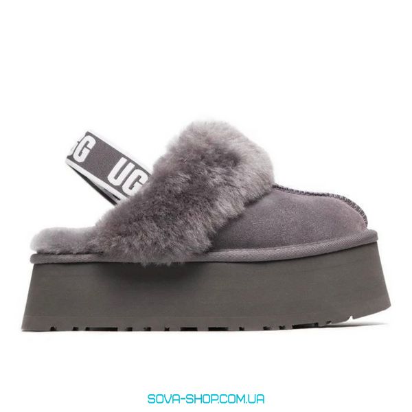 Женские зимние ботинки UGG Funkette Slipper Platform Grey Premium фото