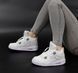 Зимние мужские и женские кроссовки (мех) Nike Air Jordan 4 White re-8749 фото 8