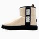 Жіночі зимові ботинки UGG Classic Clear Mini Natural/Black PREMIUM re-11919 фото 3