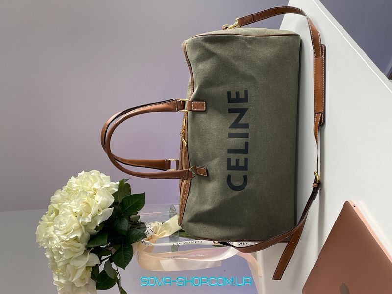 Женская сумка Celine Women Large Voyage Bag in Textile with Celine Print and Calfskin Premium фото