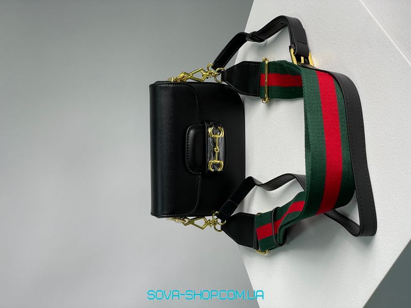 Женская сумка Gucci Horsebit 1955 Mini Bag Black Premium фото