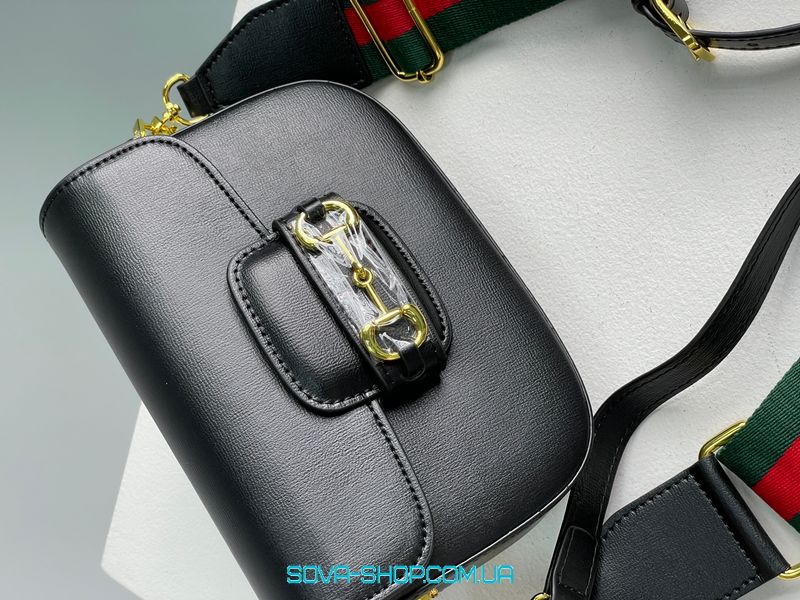 Жіноча сумка Gucci Horsebit 1955 Mini Bag Black Premium фото