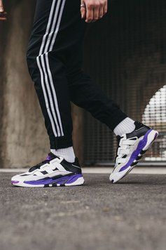 Унісекс кросівки Adidas Niteball White Black Violet фото