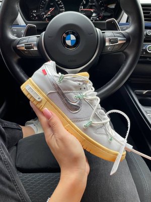 Мужские баскетбольные кроссовки Nike SB Dunk x Off White Silver фото