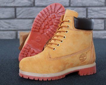 Зимові жіночі ботинки (Вовняне хутро) Timberland CLASSIC PREMIUM NUBUCK WATERPROOF YELLOW фото