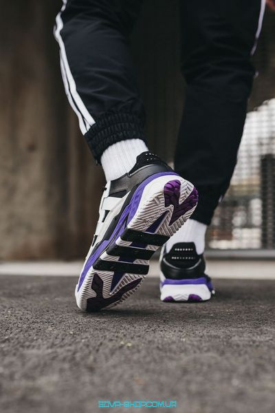 Унисекс кроссовки Adidas Niteball White Black Violet фото
