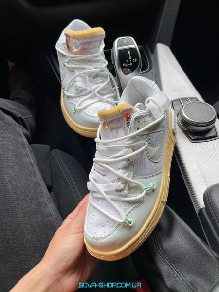 Чоловічі баскетбольні кросівки Nike SB Dunk x Off White Silver фото