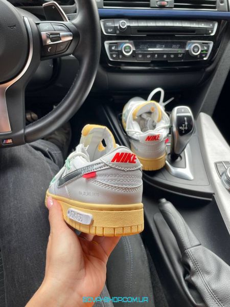 Мужские баскетбольные кроссовки Nike SB Dunk x Off White Silver фото