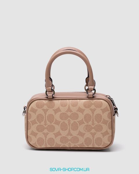 Жіноча сумка Coach Satchel Crossbody In Signature Beige Premium фото
