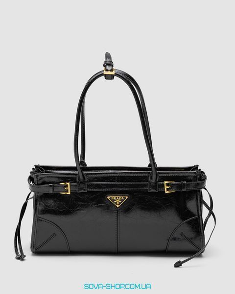 Жіноча сумка Prada Medium Leather Handbag Black Premium фото