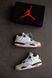 Мужские кроссовки Nike Air Jordan Retro 4 White/Black/Gum re-10555 фото 5