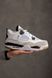 Мужские кроссовки Nike Air Jordan Retro 4 White/Black/Gum re-10555 фото 1