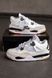 Мужские кроссовки Nike Air Jordan Retro 4 White/Black/Gum re-10555 фото 7