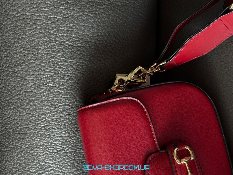 Жіноча сумка Gucci Horsebit 1955 Mini Bag Red Soft Premium фото