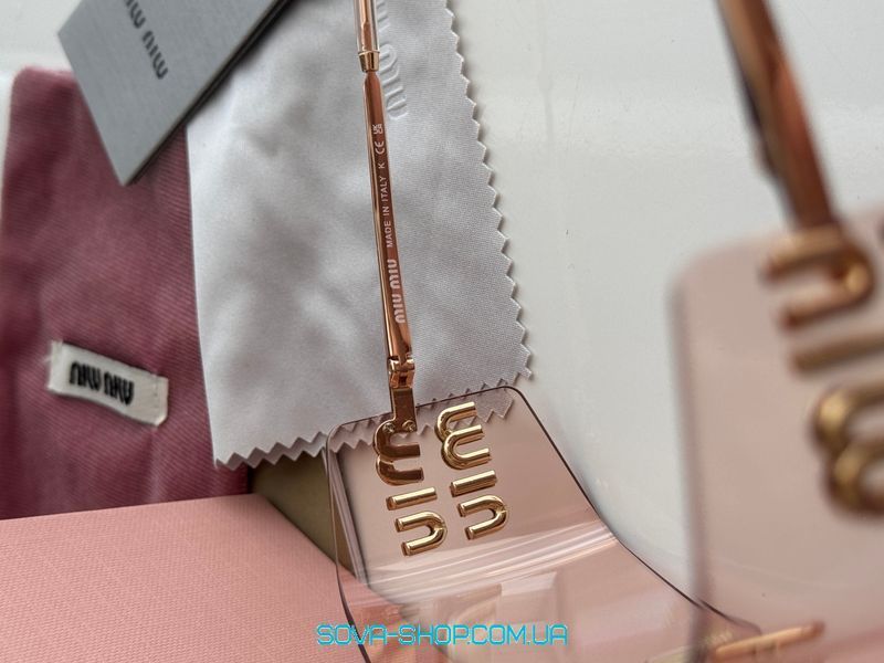 Сонцезахисні окуляри Miu Miu Pink/Gold MU54YS 5AK06180 C 080 68/15/120 Premium фото