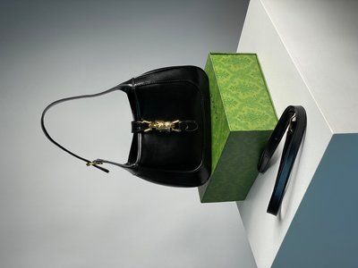 Женская сумка Gucci Jackie 1961 Medium Hobo Bag In Black Leather Premium фото