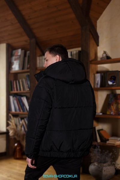 Топова чоловіча oversize куртка на зиму Колір: чорний фото