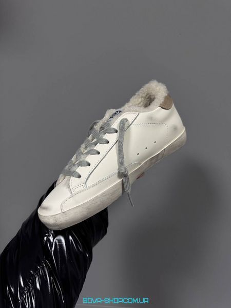 Жіночі зимові кросівки GG SUPERSTAR WHITE / SILVER / BEIGE FUR Premium фото