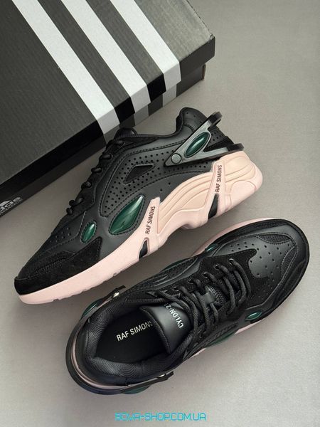 Мужские и женские кроссовки Adidas x Raf Simons Cylon-21 Black Green Pink (Original Box) фото