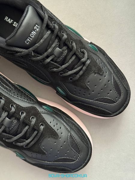 Мужские и женские кроссовки Adidas x Raf Simons Cylon-21 Black Green Pink (Original Box) фото