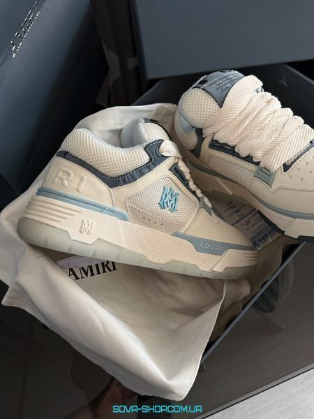 Чоловічі та жіночі кросівки Amiri MA-1 White Blue фото