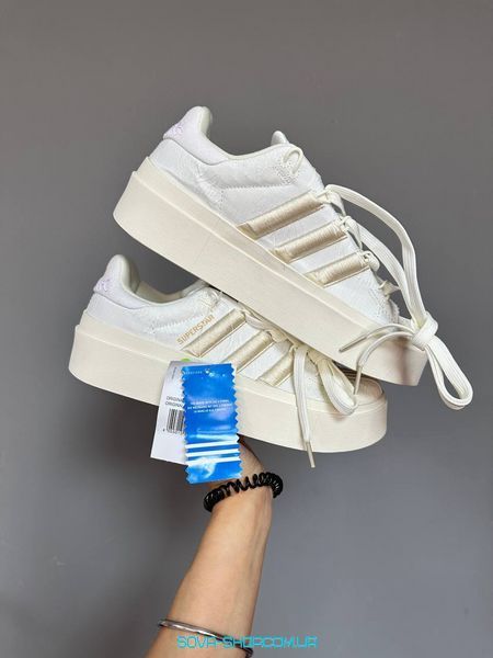 Жіночі кросівки Adidas Superstar Bonega &laquo;WHITE/BEIGE&raquo; фото