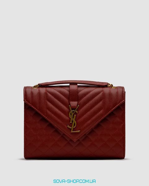 Жіноча сумка Yves Saint Laurent Envelope Medium In Quilted Grain De Poudre Emboss Premium фото