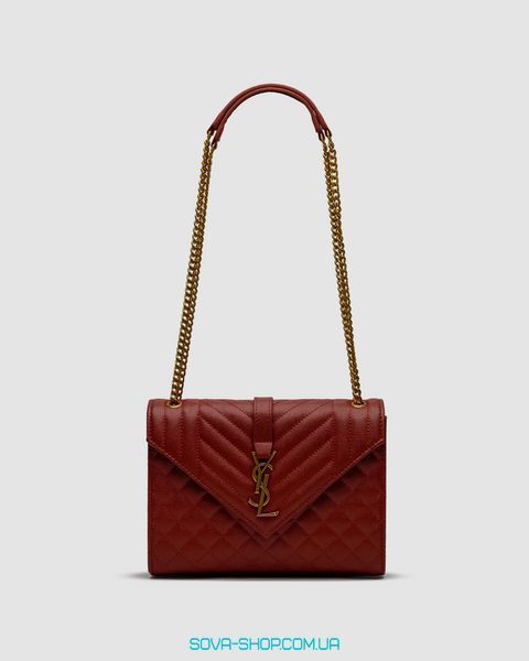 Жіноча сумка Yves Saint Laurent Envelope Medium In Quilted Grain De Poudre Emboss Premium фото
