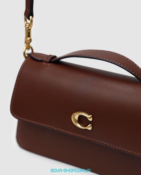 Жіноча сумка Coach Juno Crossbody Leather Maple Brown Premium фото