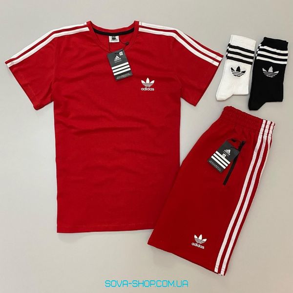 Чоловічий набір : футболка-шорти + носки 2 пари В ПОДАРУНОК! Adidas фото